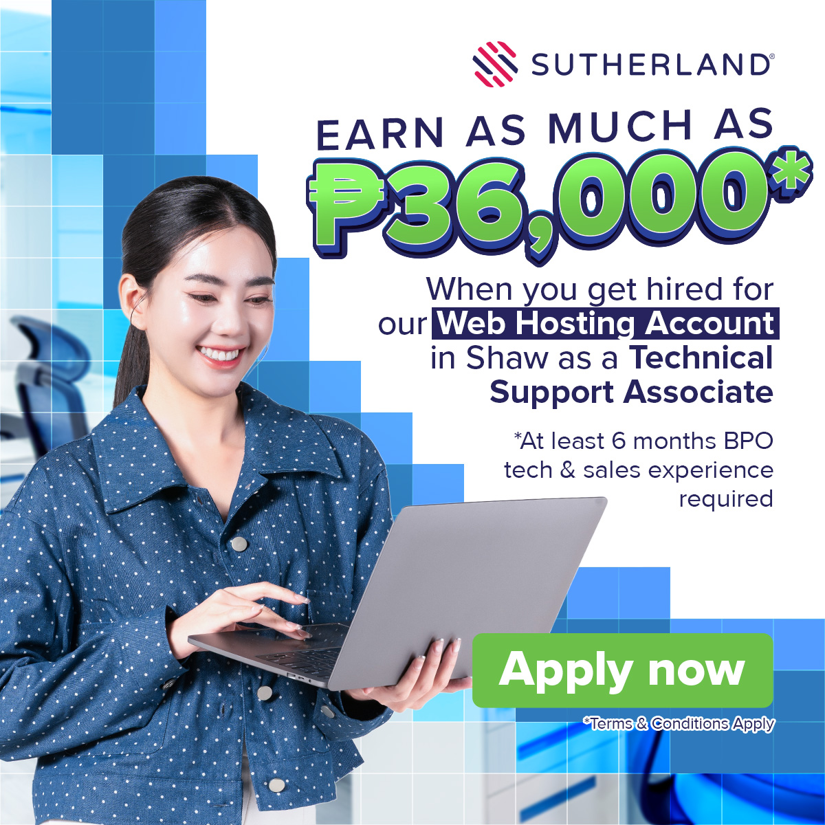 Sutherland Philippines Facebook ad: JOIN US IN SHAW!