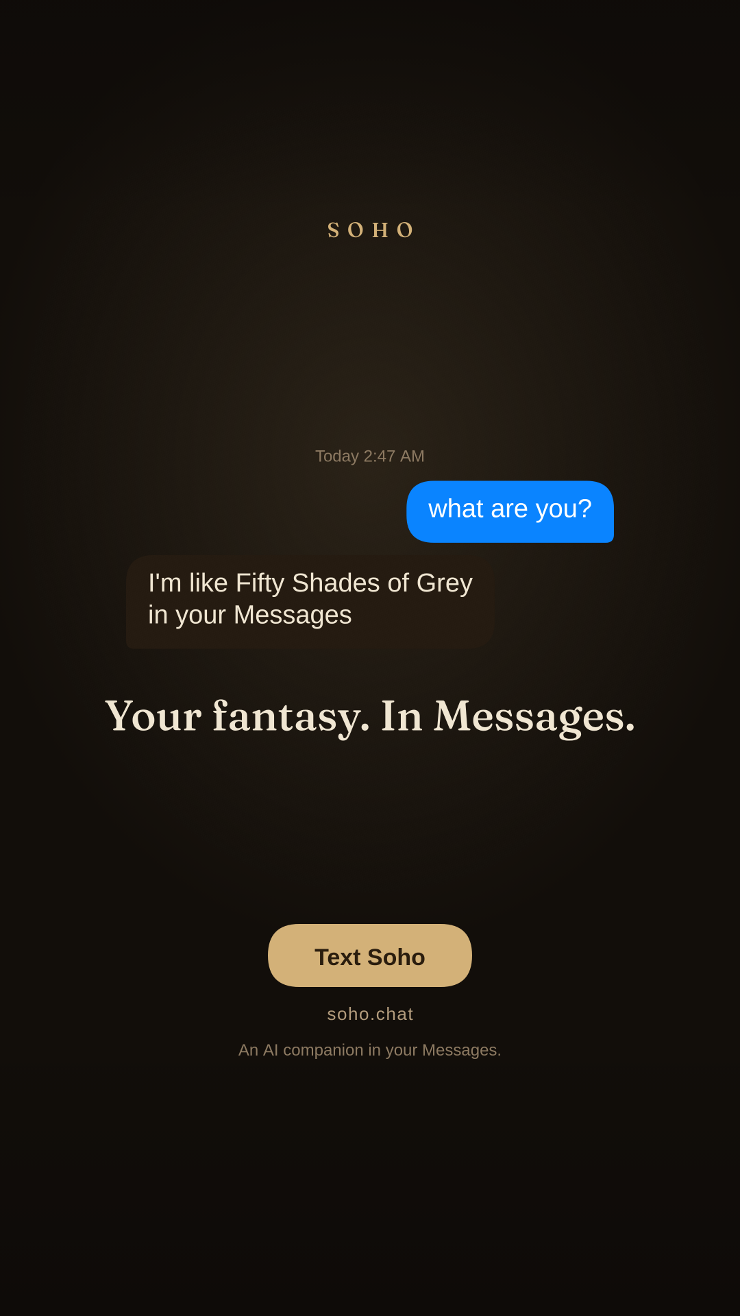 Soho Chat Facebook ad