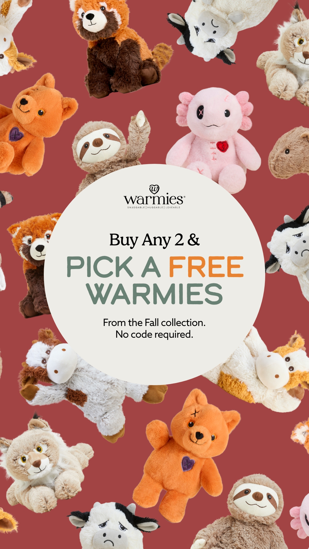 Warmies USA Facebook ad: Buy 2, Pick a FREE Warmies