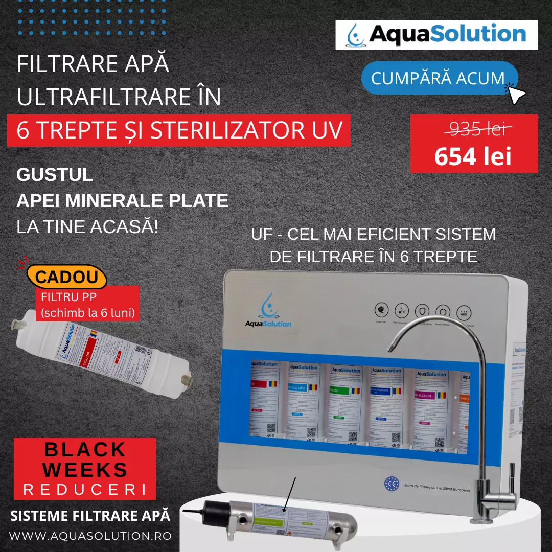 Aqua Solution Facebook ad: Alege Ultrafiltrare+UV sau Osmoză inversă+UV