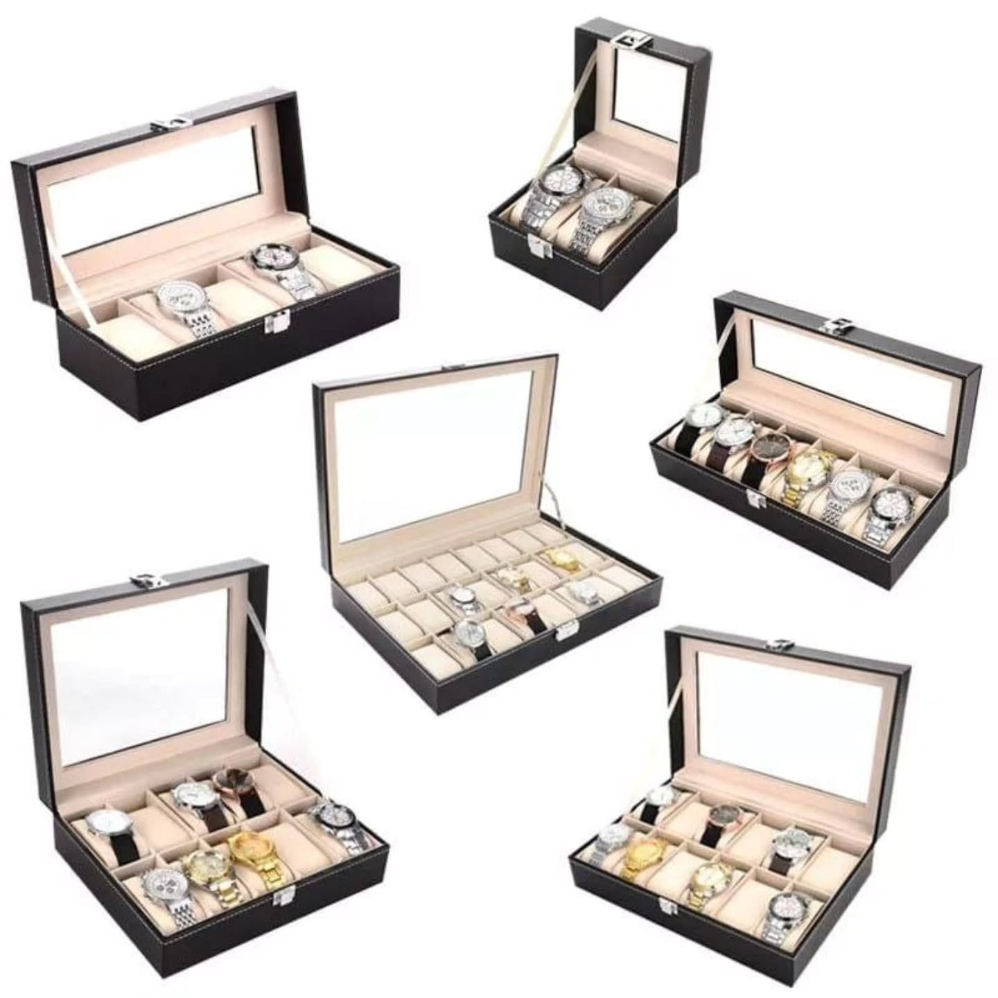 Thirtyfirst Facebook ad: PU FIRST LEATHER WATCH DISPLAY AND STORAGE BOX.