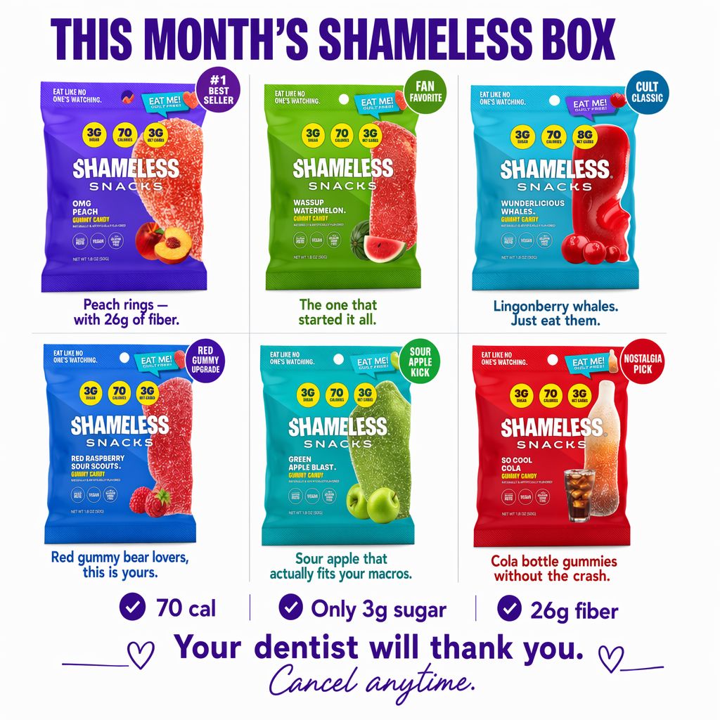 Shameless Snacks Facebook ad