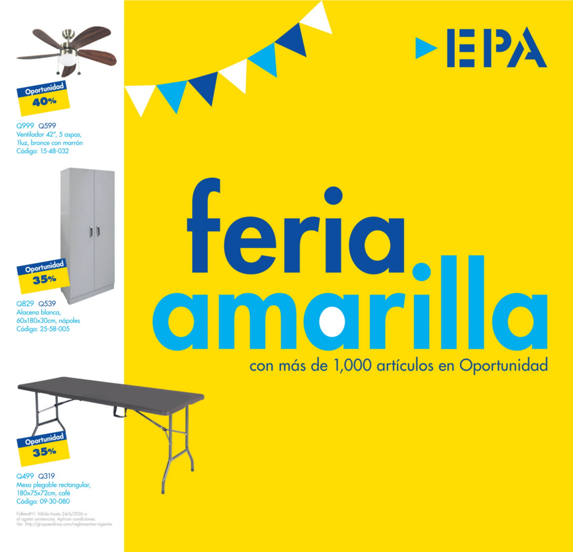 EPA Guatemala Facebook ad: ¡Más de 1,000 artículos en oportunidad!