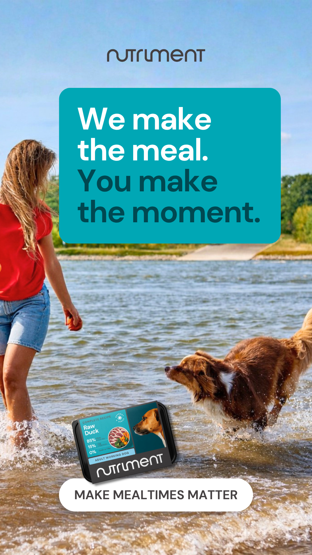 Nutriment Facebook ad: We make the meal. You make the moment.