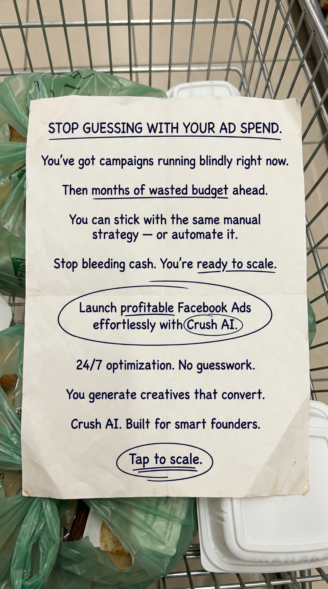 trycrush.ai Facebook ad