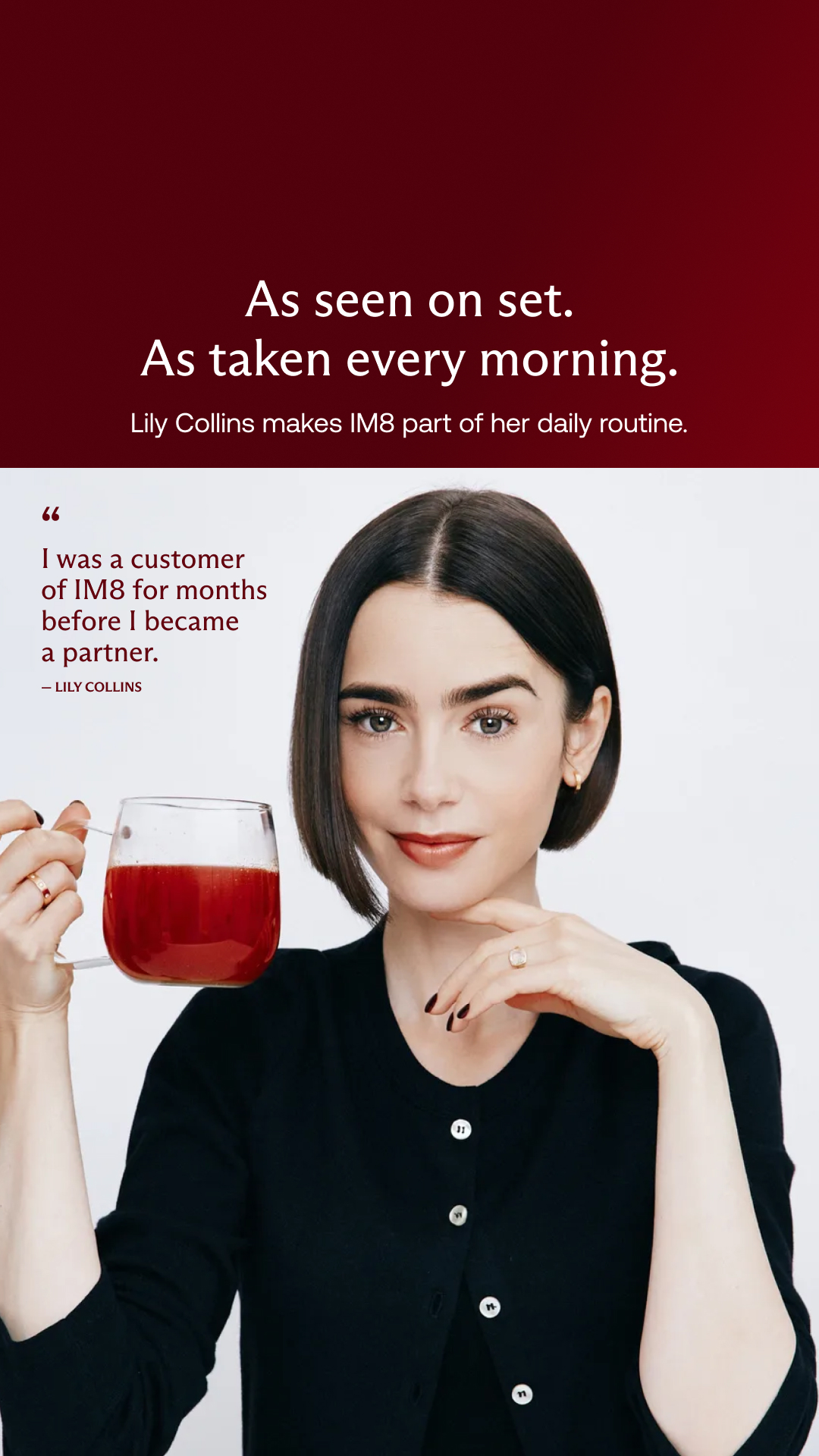 IM8 Health Facebook ad: Big News from Set to Home