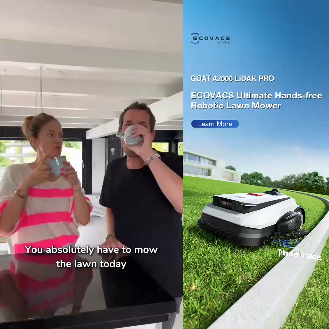 ECOVACS ROBOTICS Facebook ad: ECOVACS GOAT A2000 LiDAR PRO