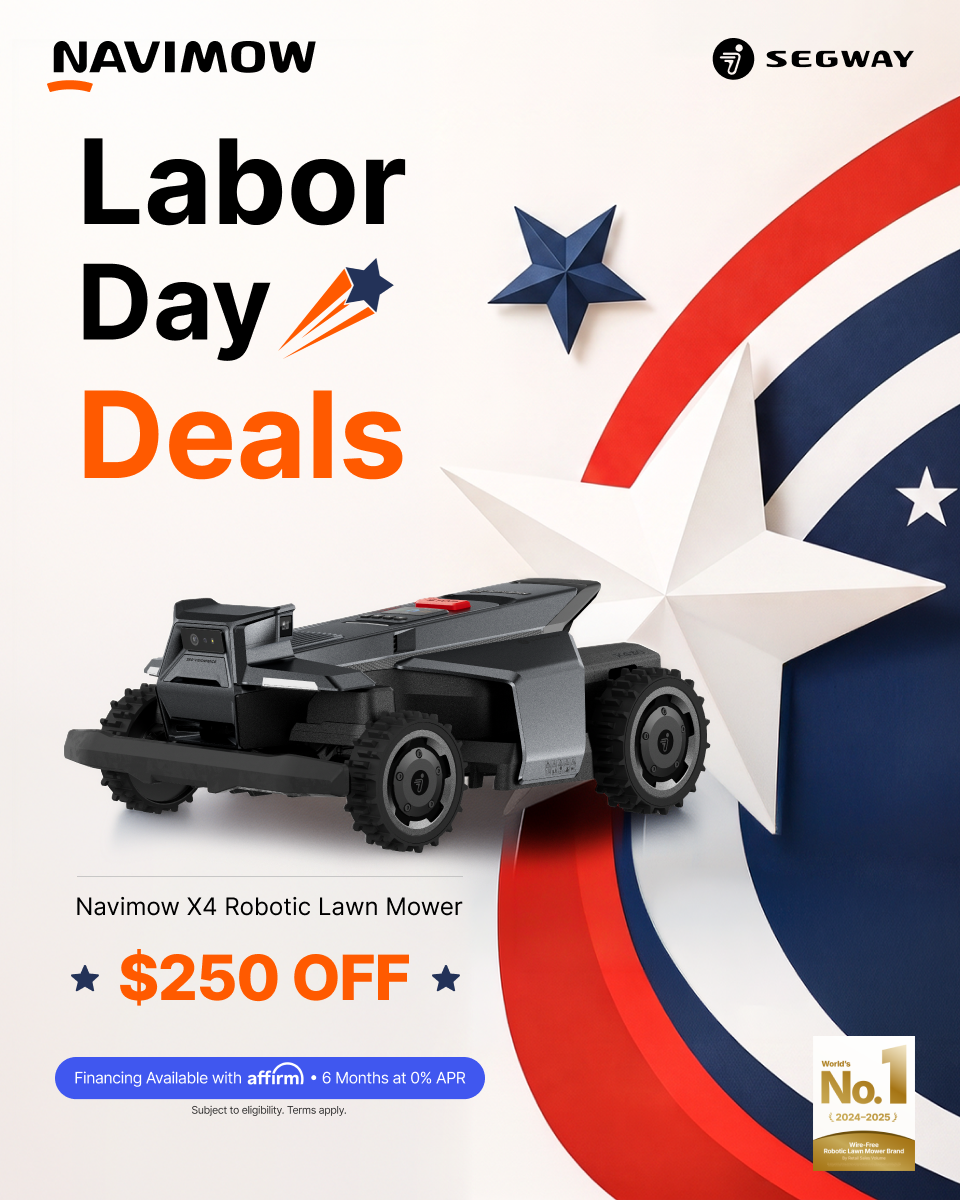 Segway Navimow Facebook ad: $250 OFF X430 Mower | Navimow Labor Day Deals