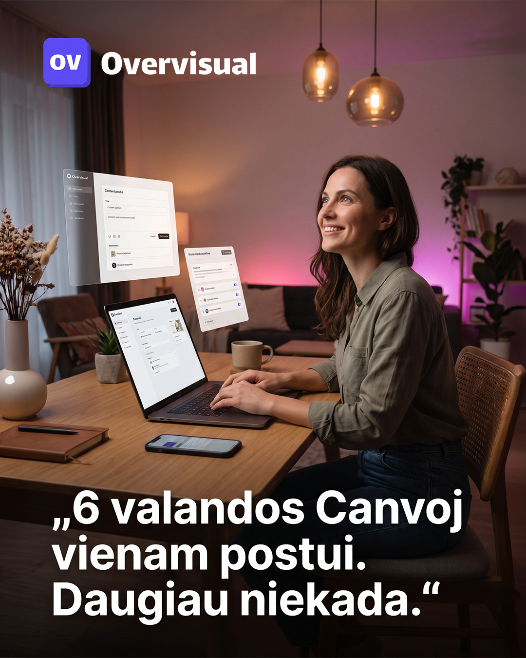 Overvisual Facebook ad