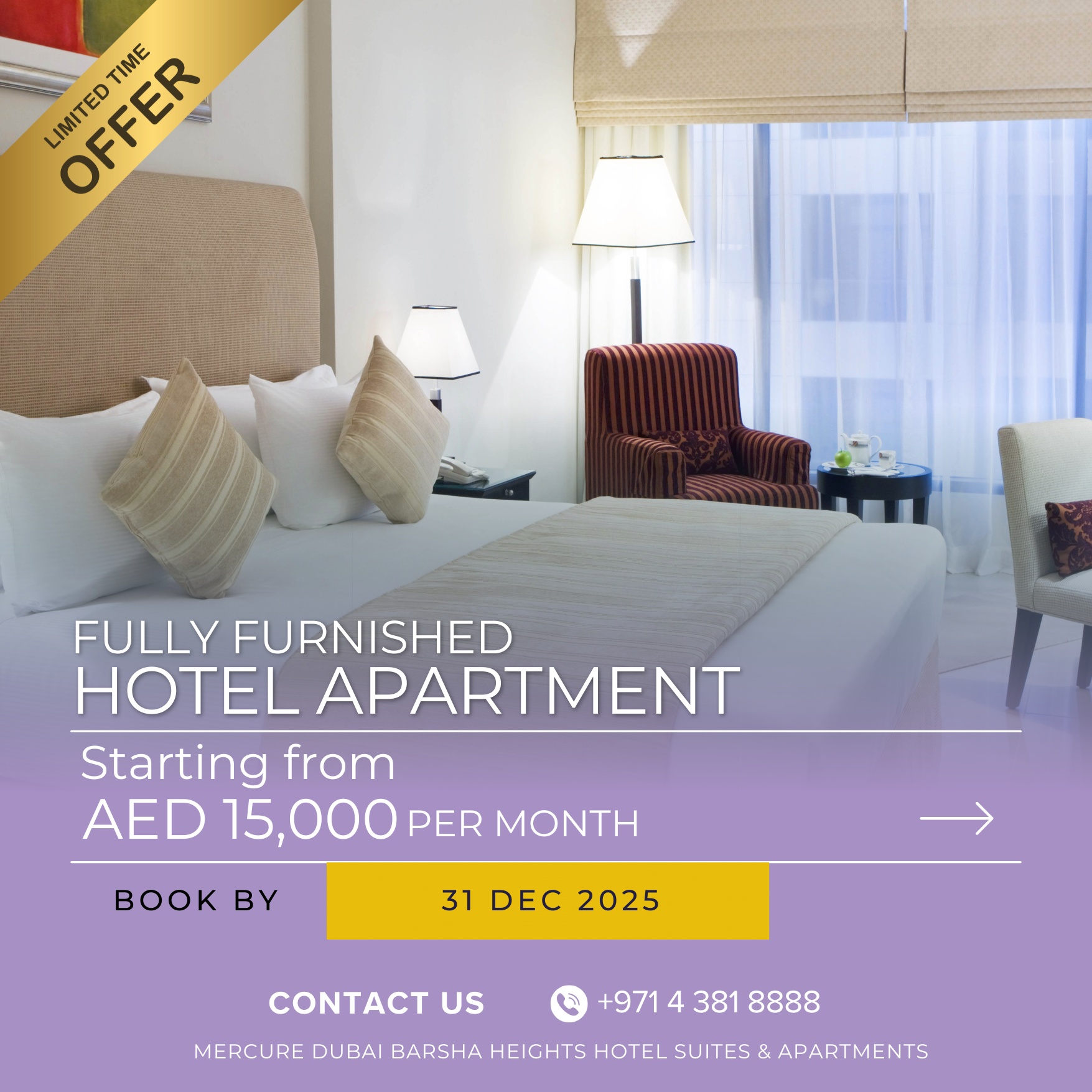 Mercure Hotel Dubai Barsha Heights Facebook ad: Experience Dubai like a local with Mercure Dubai's…