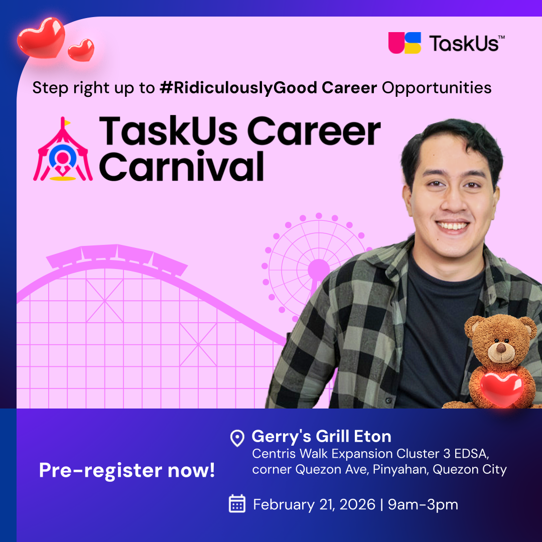 TaskUs Facebook ad