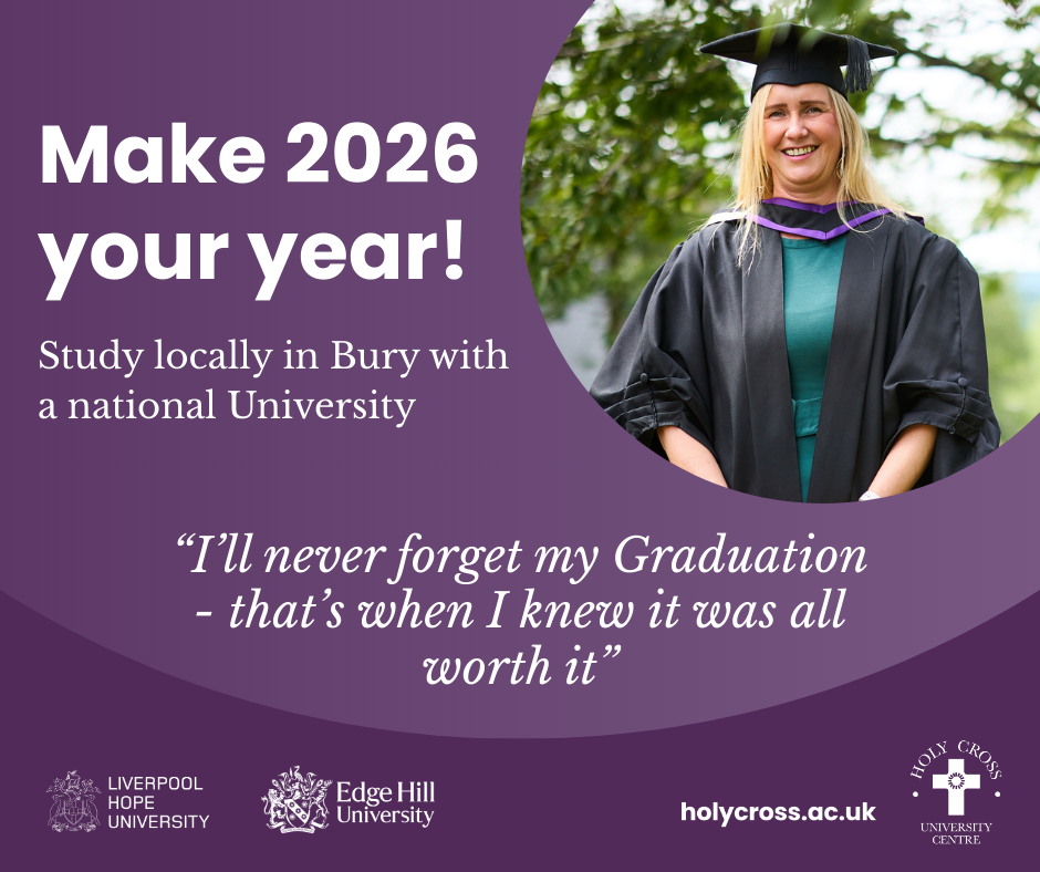 Holy Cross College, Bury Facebook ad from Jan 15, 2026