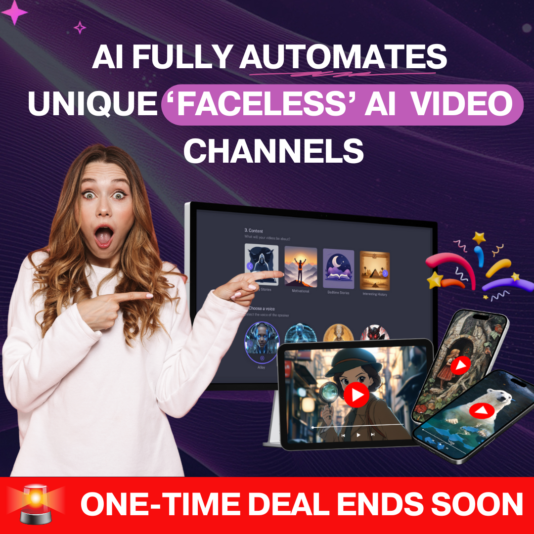 MagicFlixai Facebook ad: AI Creates Unique Faceless YouTube, TikTok, & Meta Channels
