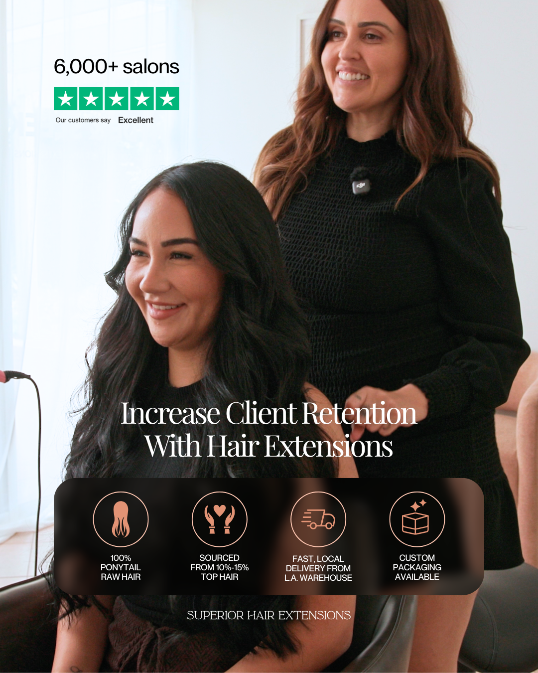 Superior Hair Extensions Facebook ad