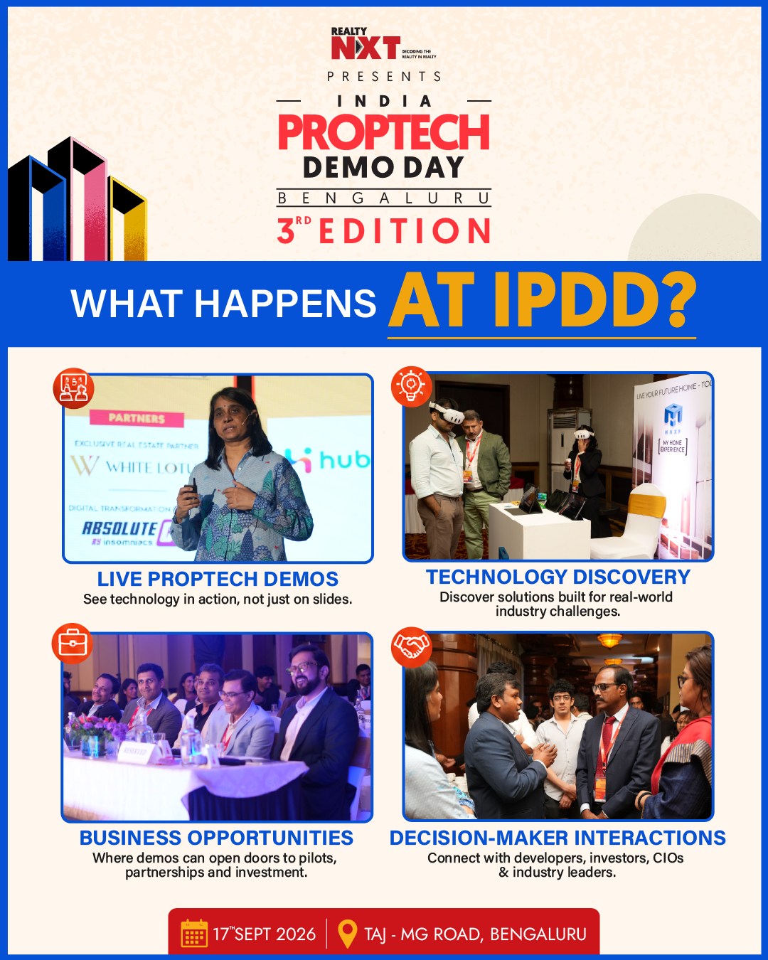 Realty NXT Facebook ad: | IPDD isnβt just about showcasing PropTech.