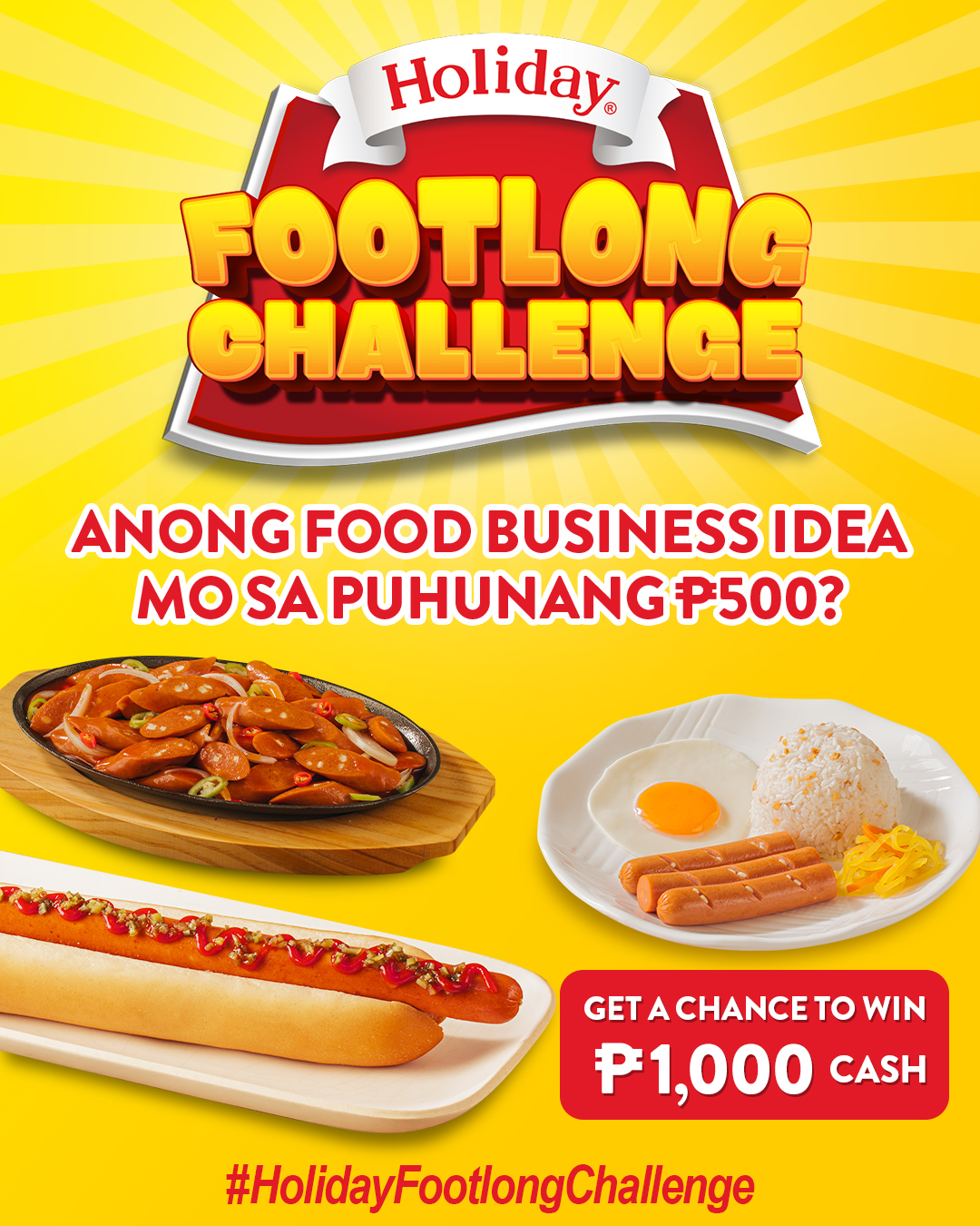 Holiday Negosyo Footlong & Siomai Facebook ad: Holiday Footlong Challenge
