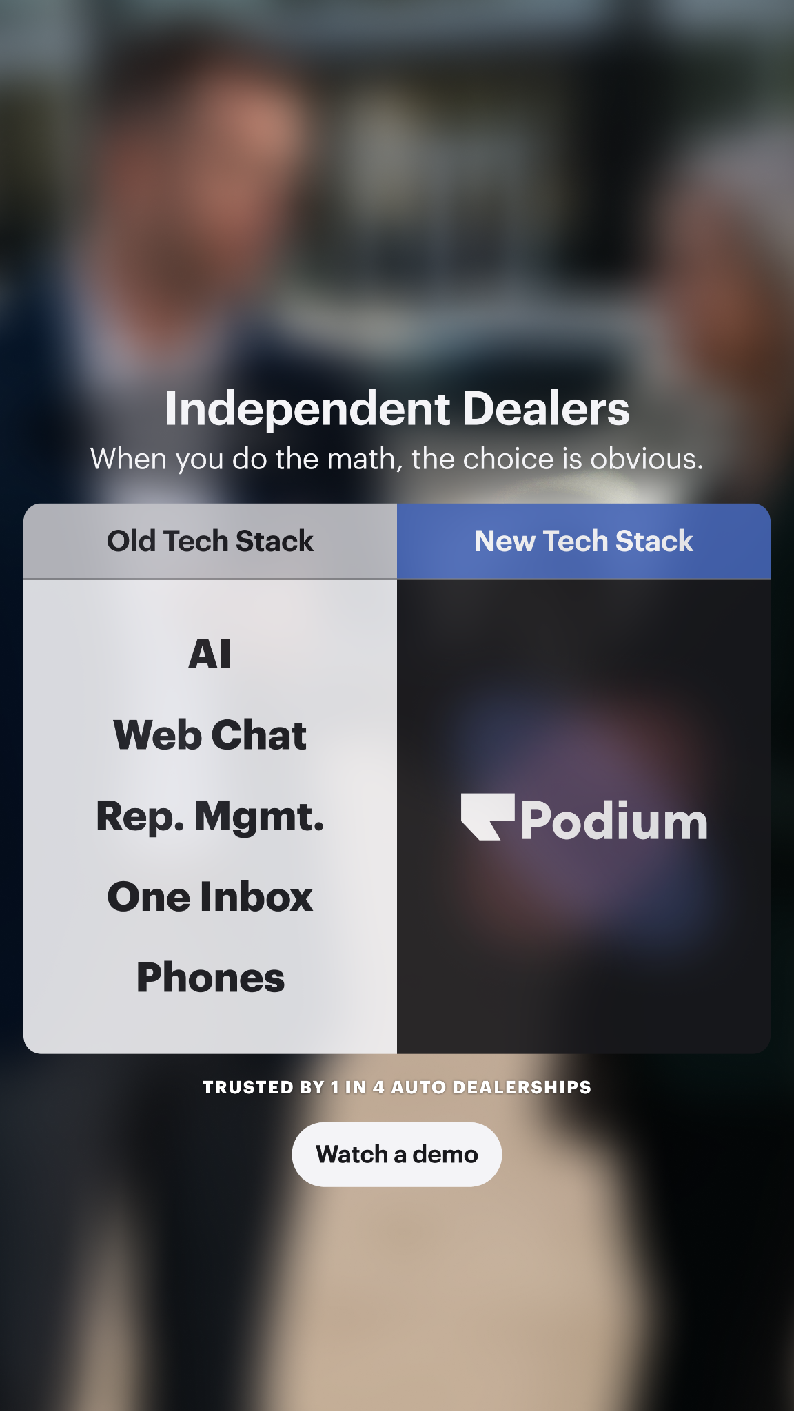 Podium Facebook ad