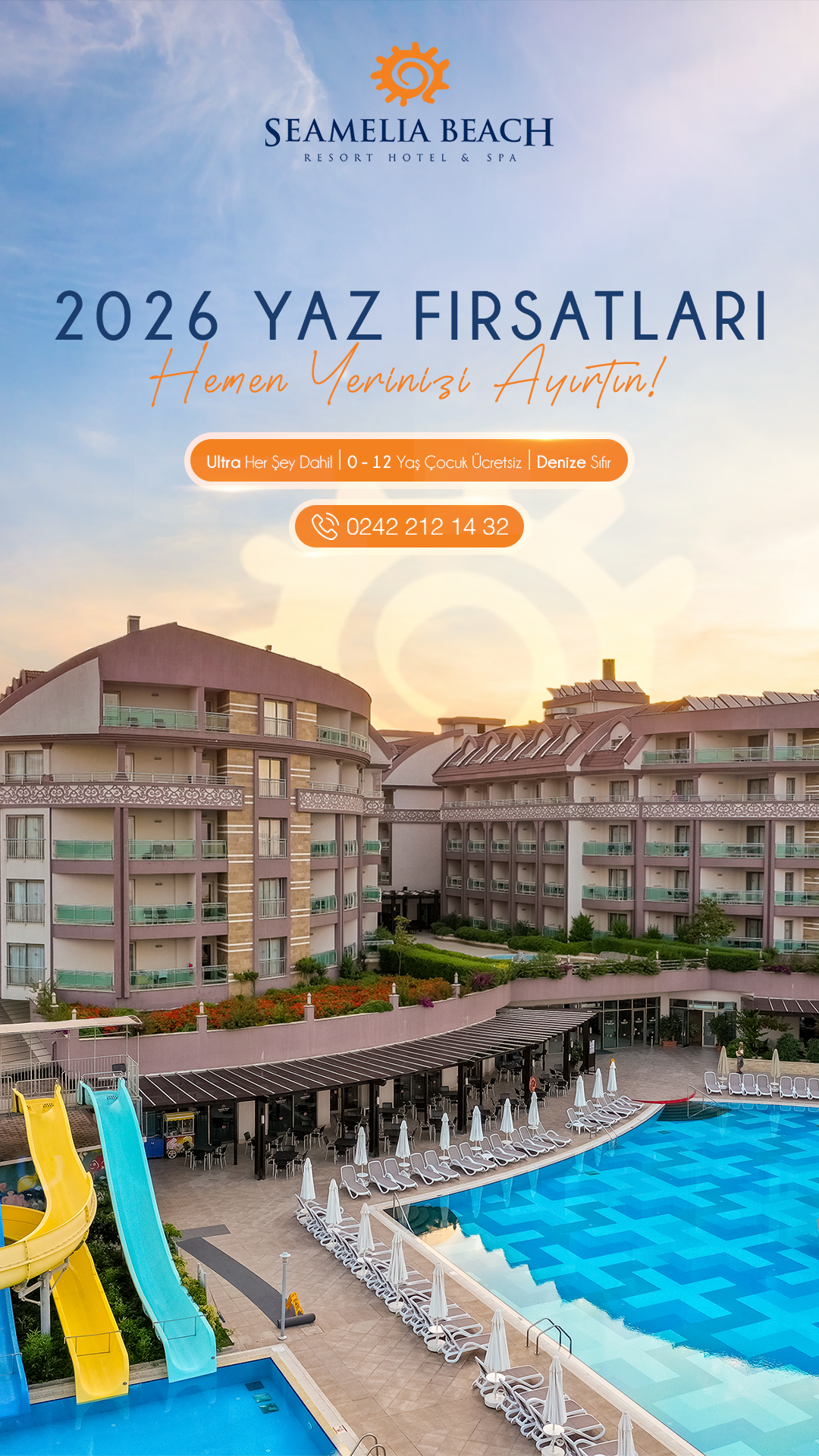 Seamelia Beach Resort Hotel & Spa Facebook ad from Jul 27, 2026