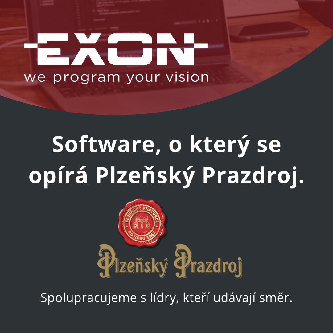 EXON Facebook ad: 22+ let zkušeností s vývojem softwaru na míru.