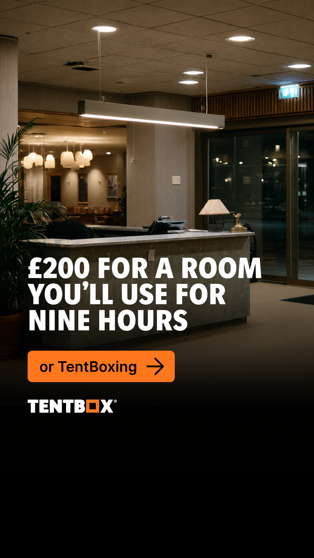 TentBox Facebook ad from Jul 1, 2026