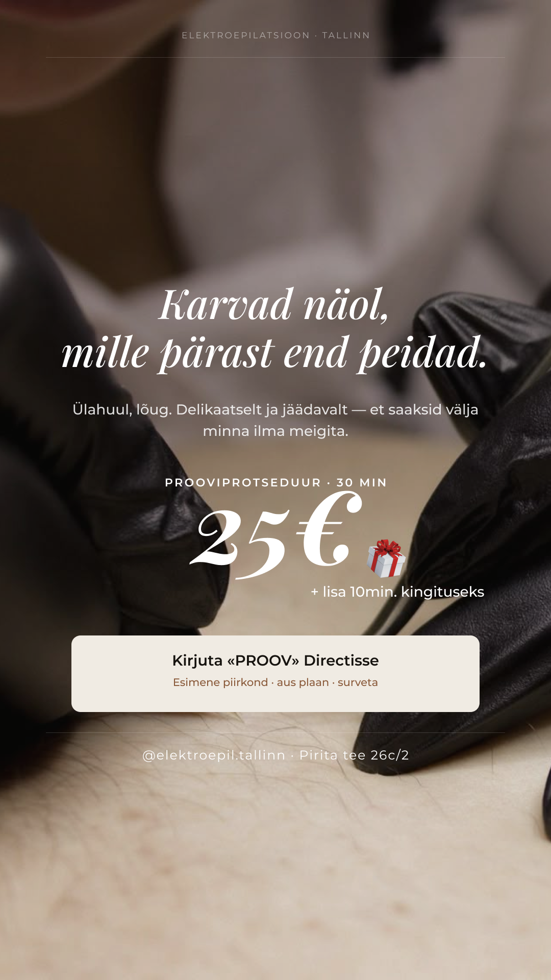 Electroepil Tallinn Facebook ad: Kas oled väsinud iga paari päeva tagant raseerimisest?