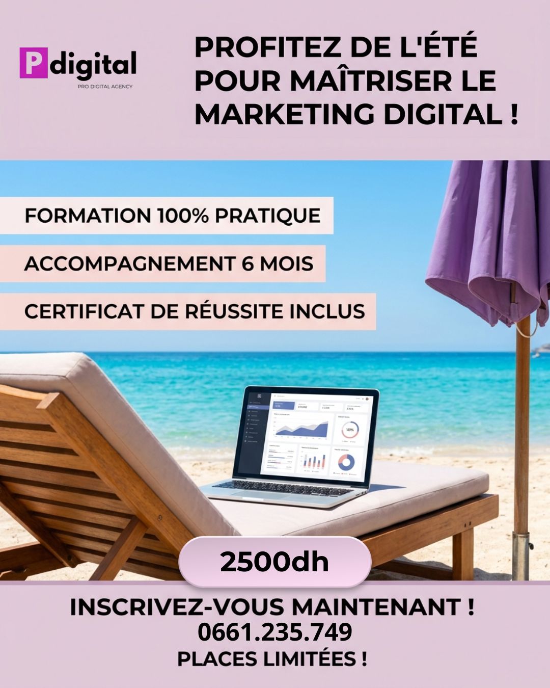 Prodigitalagency Facebook ad: Tarif: 2500 DH Réservez votre place dès maintenant: 0661…