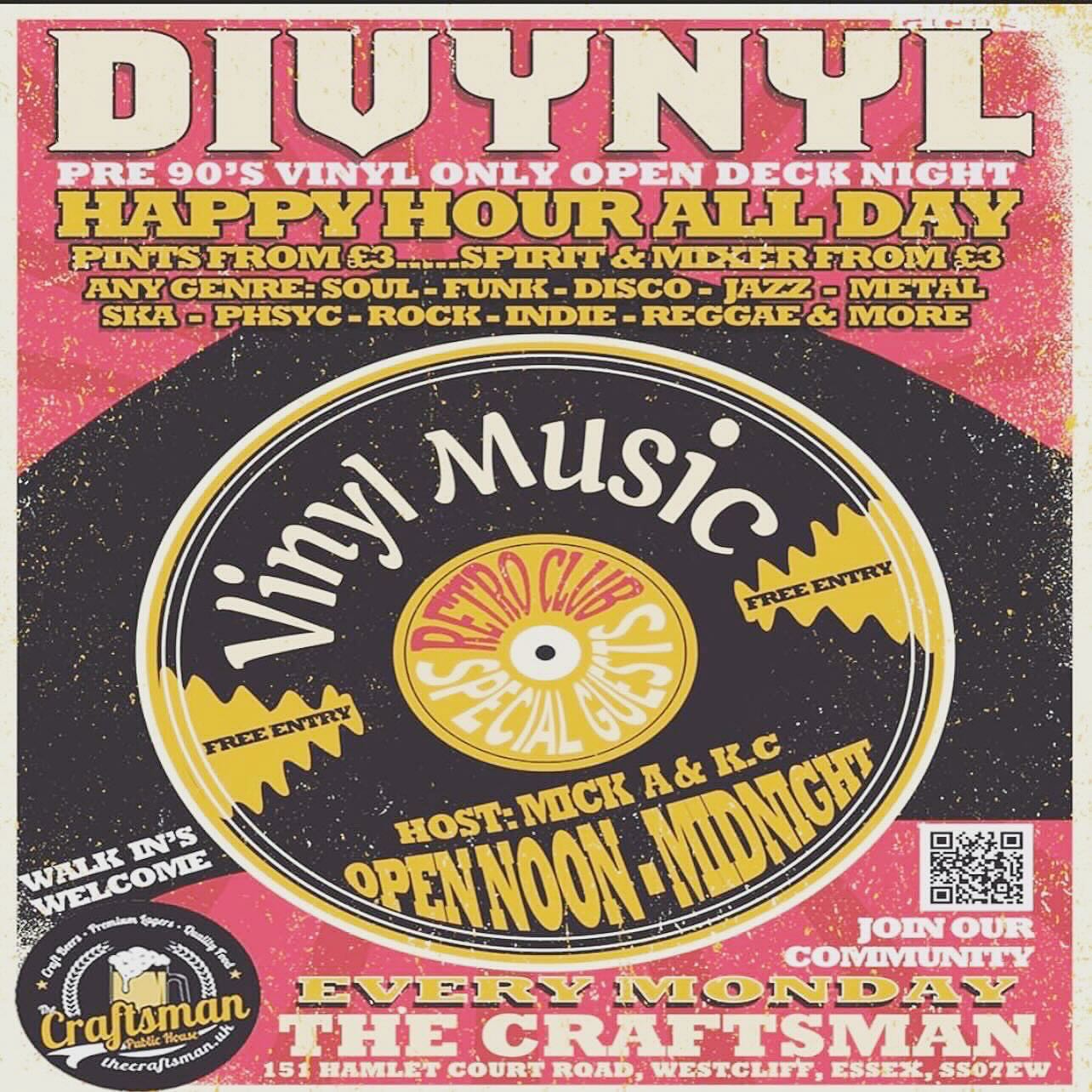 The Craftsman Facebook ad: bank holiday warm up mon-thurs this week at…