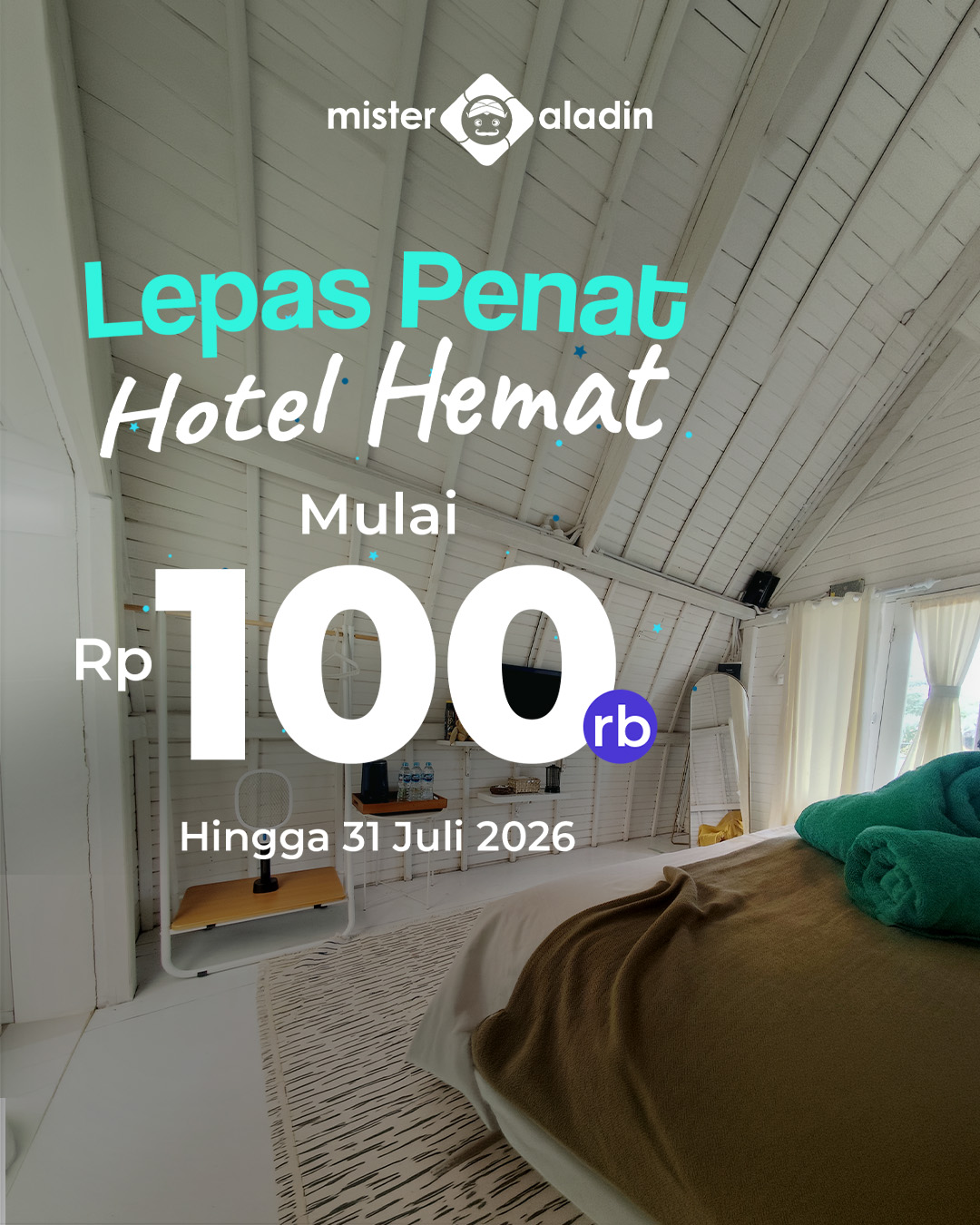 Mister Aladin Facebook ad: Pilihan Hotel Terhemat!