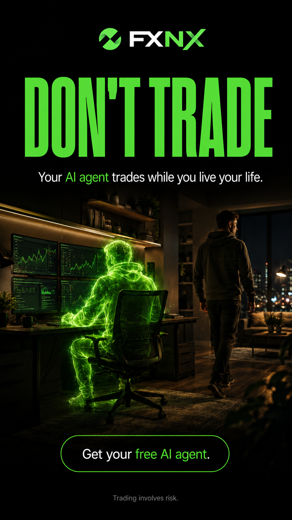 FXNX Facebook ad: Let AI trade for you