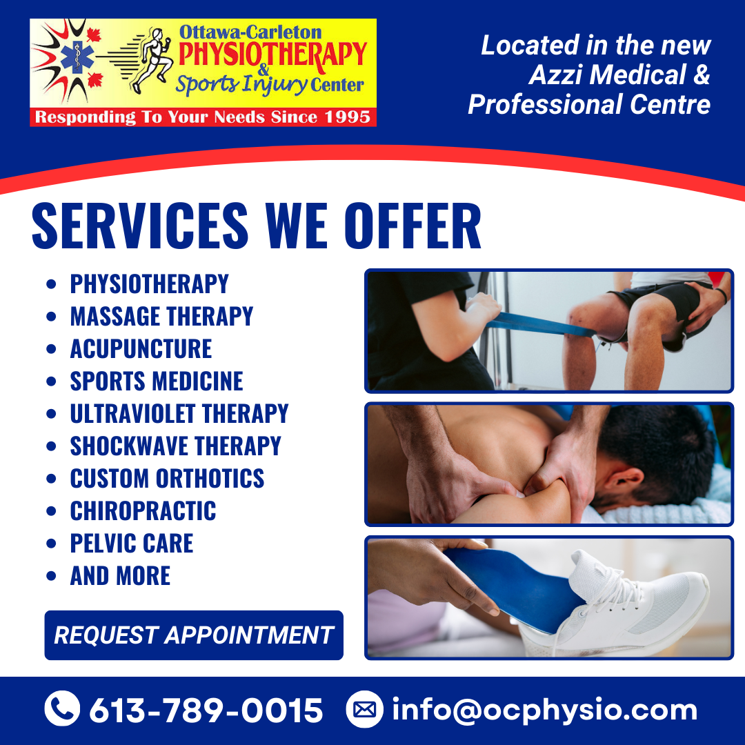 Ottawa-Carleton Physiotherapy & Sports Injury Center + HEART BEAT First Aid Facebook ad: Expert Care for Every Injury, Every Body