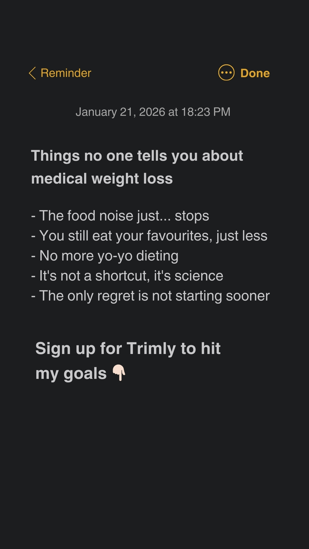 Trimly Facebook ad