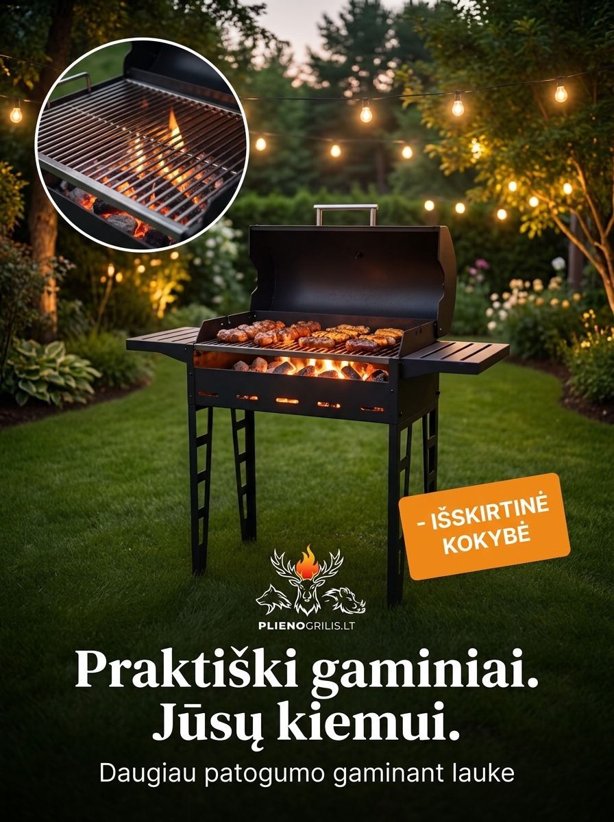 PlienoGrilis Facebook ad: Išskirtinės šašlykinės kiemui