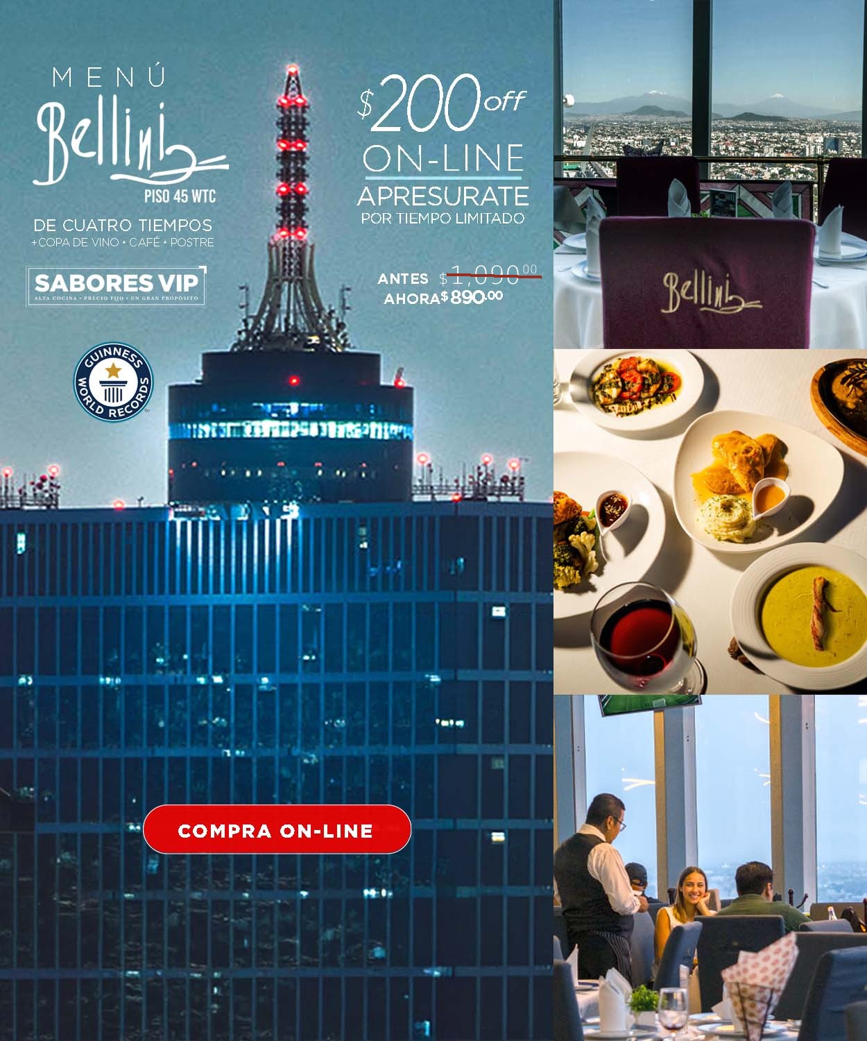 Bellini Facebook ad: $200 OFF ON-LINE