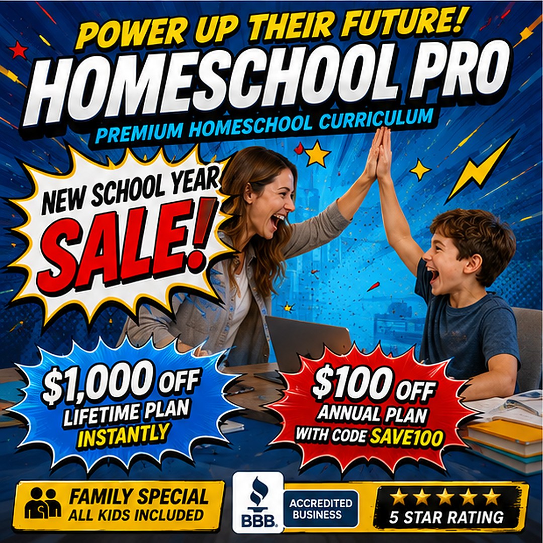 Homeschool Pro Facebook ad: Homeschool Pro. Online Homeschool Curriculum. RLS Remote…