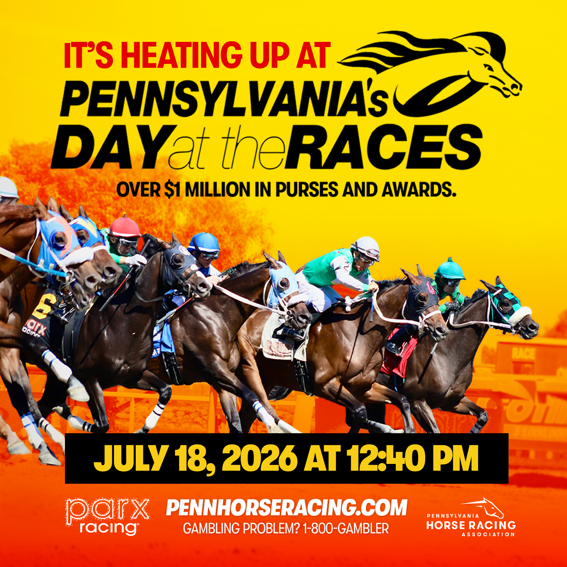 Pennsylvania Horse Racing Association Facebook ad from Jun 21, 2026