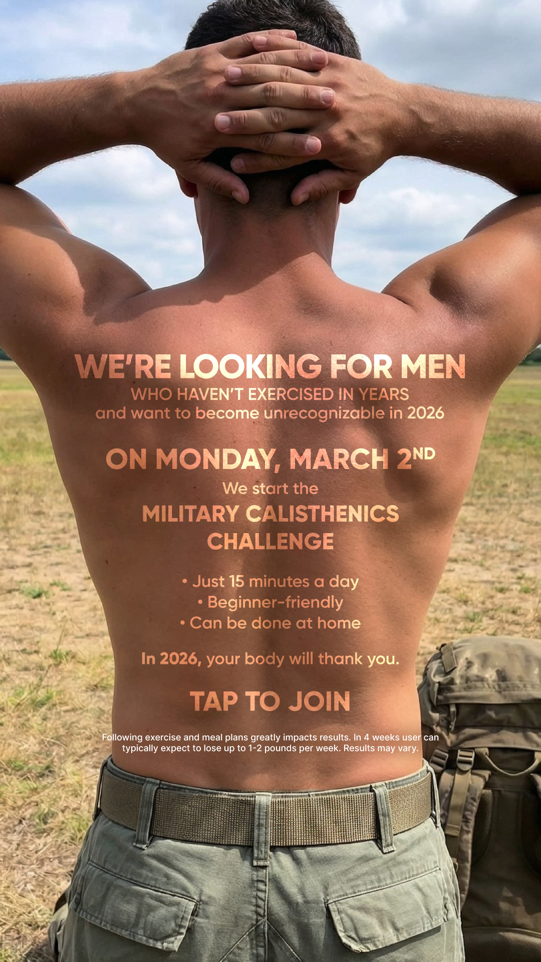 BetterMe Men Facebook ad