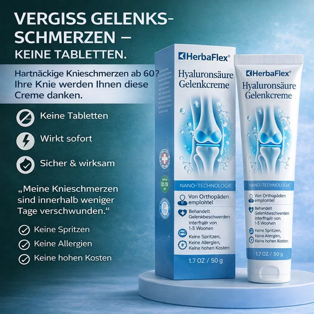 VitalGesund Facebook ad: Steife, schmerzende Gelenke? Diese natürliche Creme…