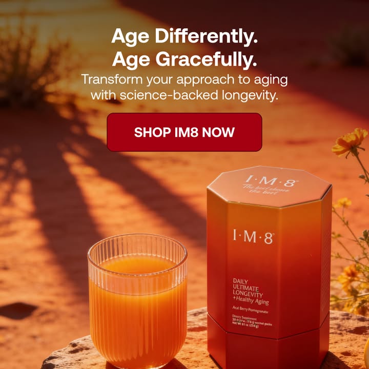 IM8 Global Facebook ad: Longevity Starts at the Cellular Level