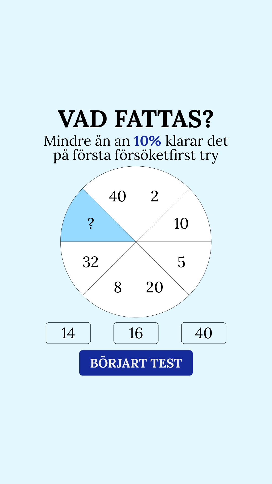 International Brain Test Facebook ad