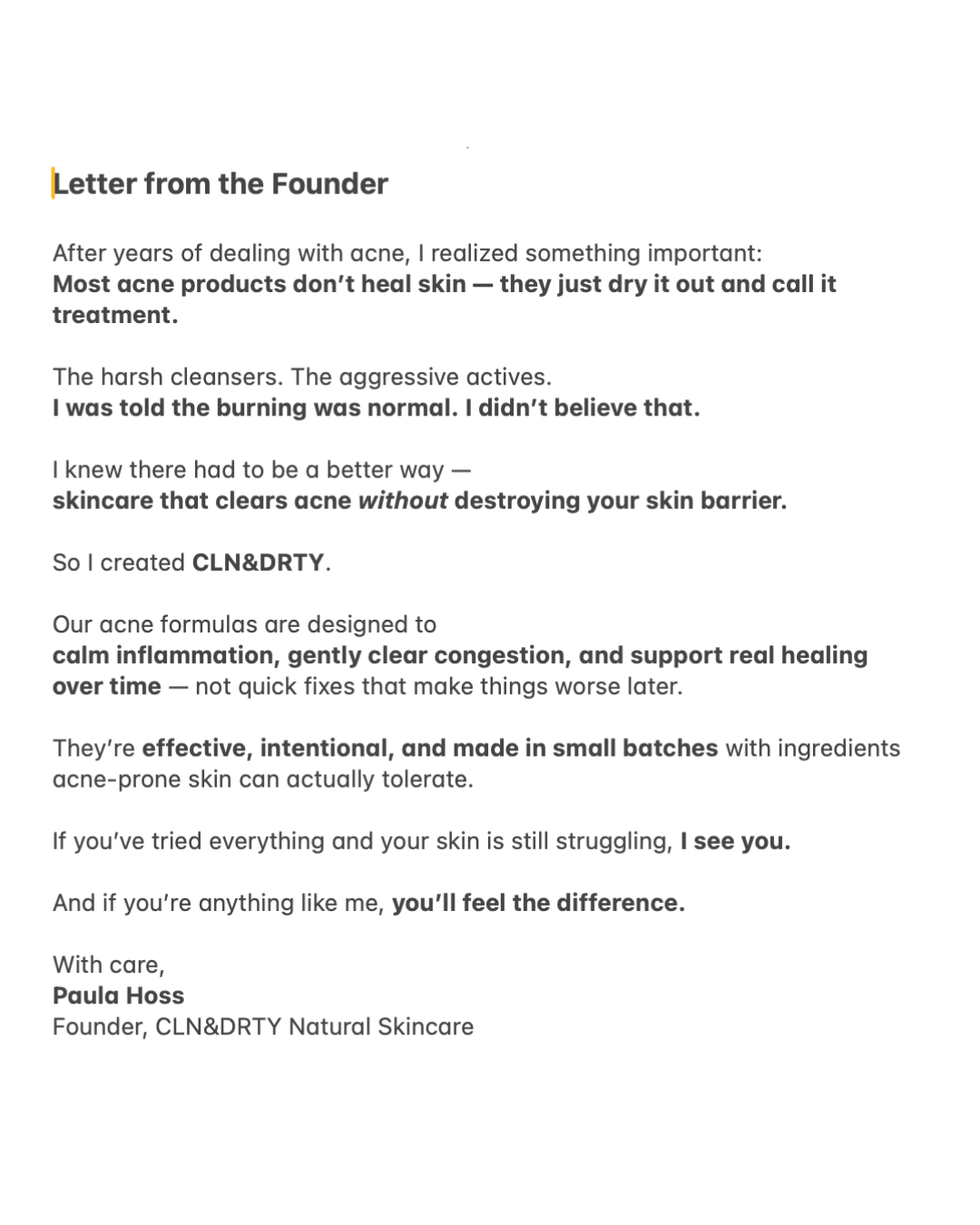 Cln&Drty Natural Skincare Facebook ad