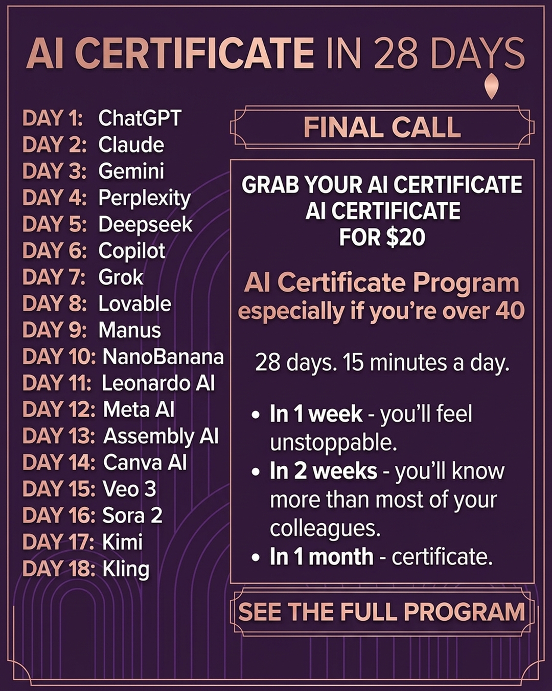 AI Weekly Facebook ad