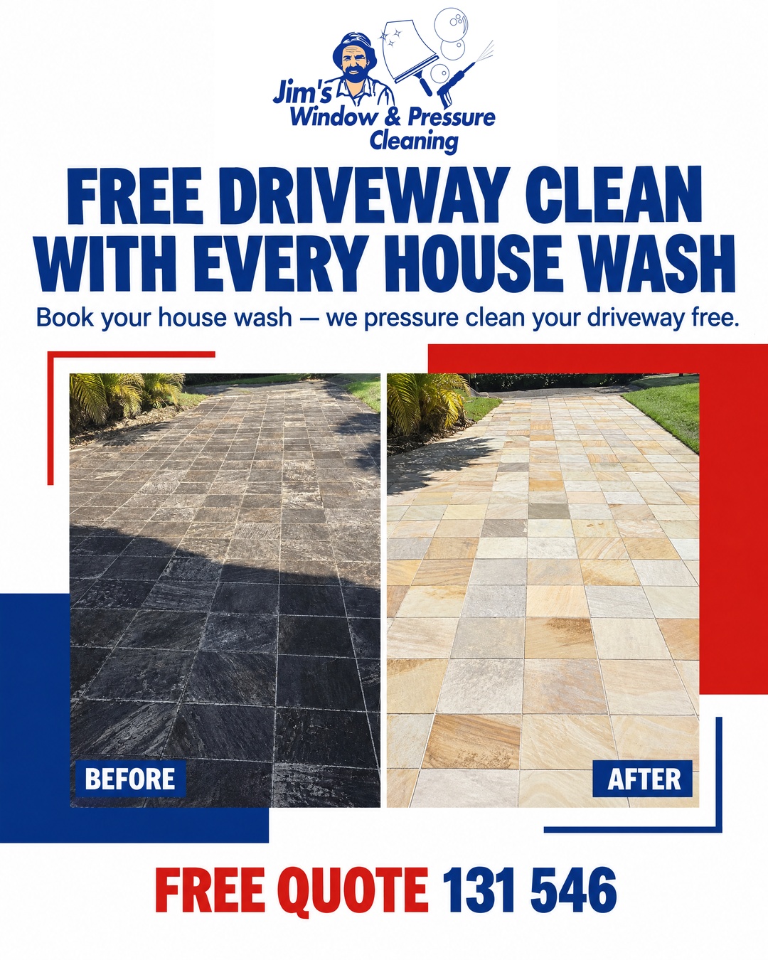 Jim's Window and Pressure Cleaning QLD Facebook ad