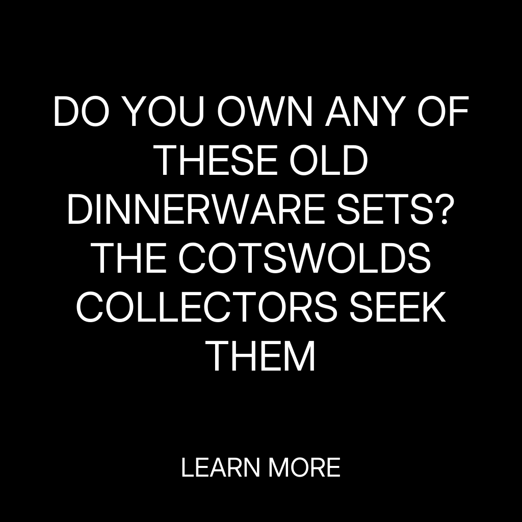 The Curiosity Lab Facebook ad: Vintage Dinnerware Sets From The Cotswolds