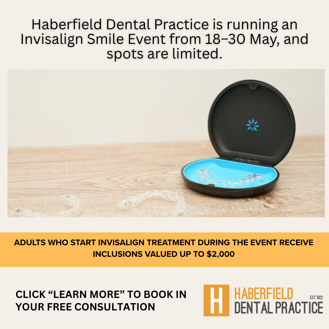 Haberfield Dental Practice Facebook ad: limited spots: $2,000 in bonus Invisalign inclusions at…
