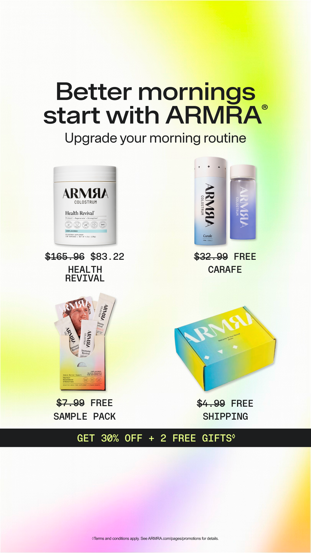ARMRA Facebook ad