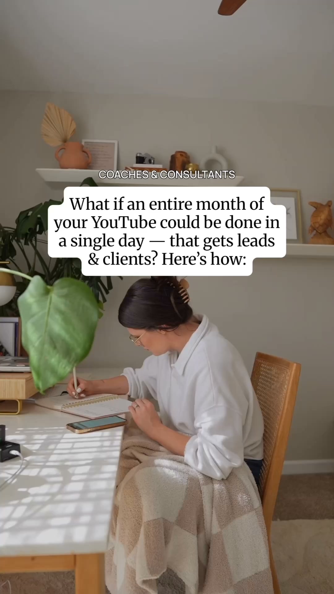 Stephanie Kase Facebook ad: Your entire month of YouTube, done in a single day