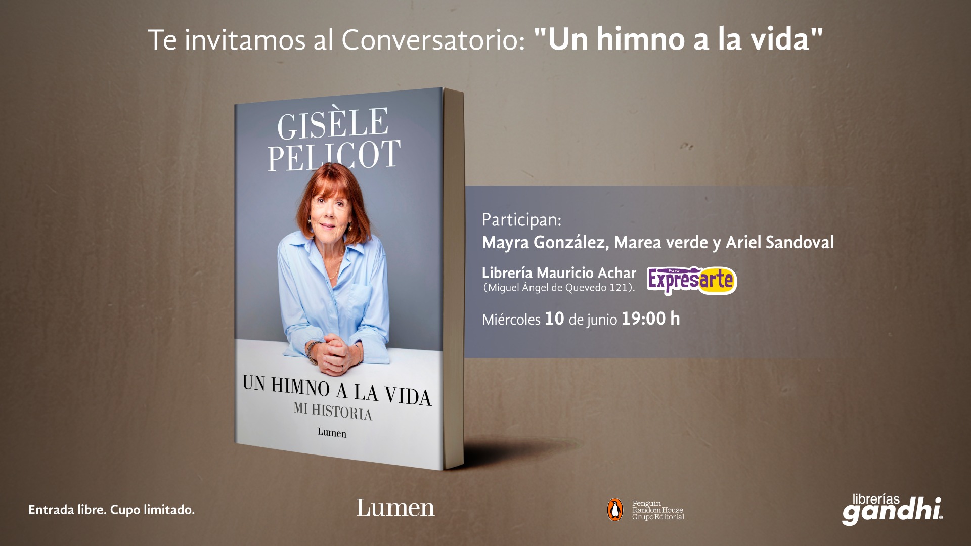 Penguin Eventos Mx Facebook ad: Conversatorio: Un himno a la vida