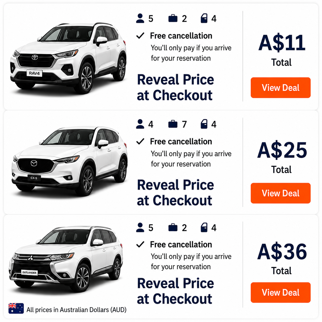 Smart Car Rentals Facebook ad