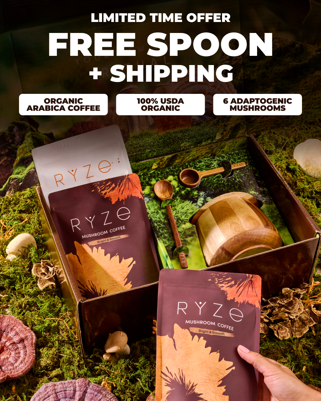 RYZE Superfoods Facebook ad