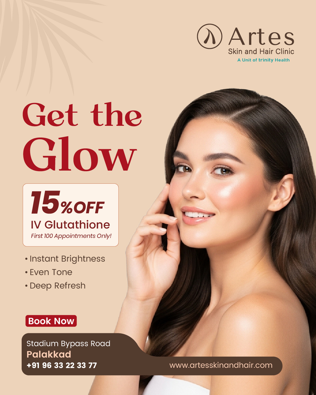 Artes Skin & Hair Clinic Facebook ad: Chat with us